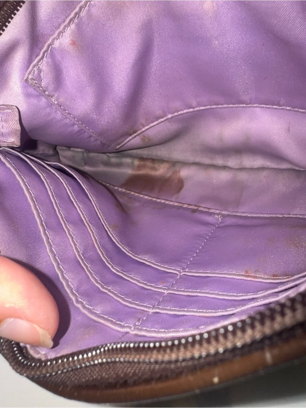 Coach Lilac Satin Interior Wristlet Organizer
